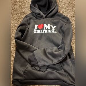 Black 'I Love My Girlfriend' Hoodie